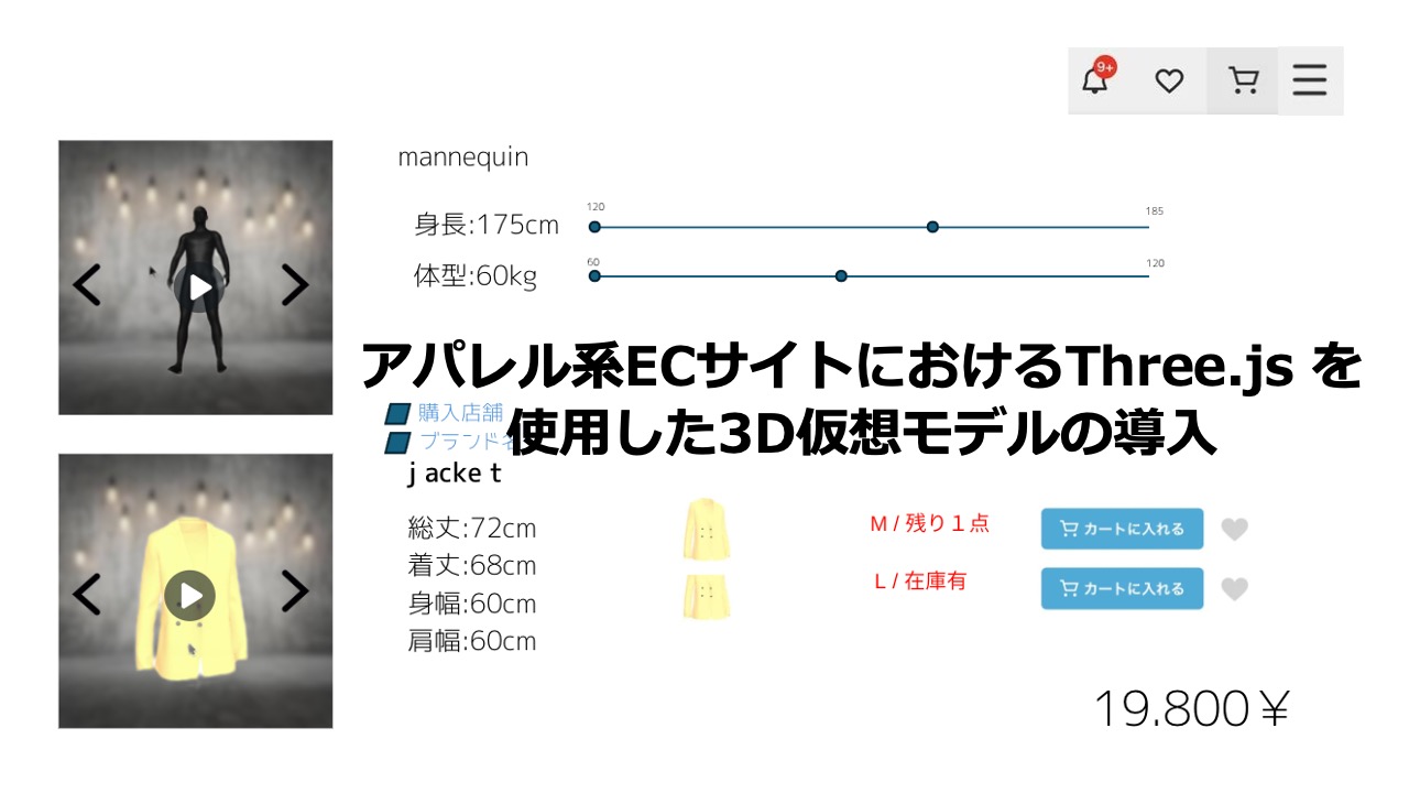 アパレル系ECサイトにおけるThree.jsを使用した3D仮想モデルの導入